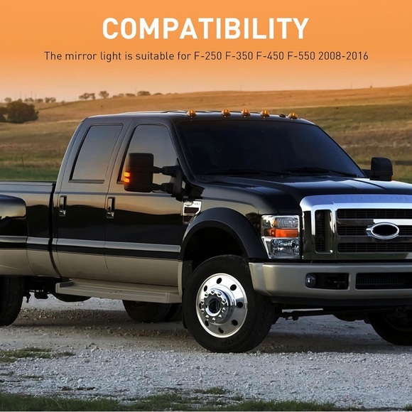 LED switchback Rearview  Mirror Marker Lights / F- 250,350,450,550 / 2008- 2016 - Picture 4 of 6